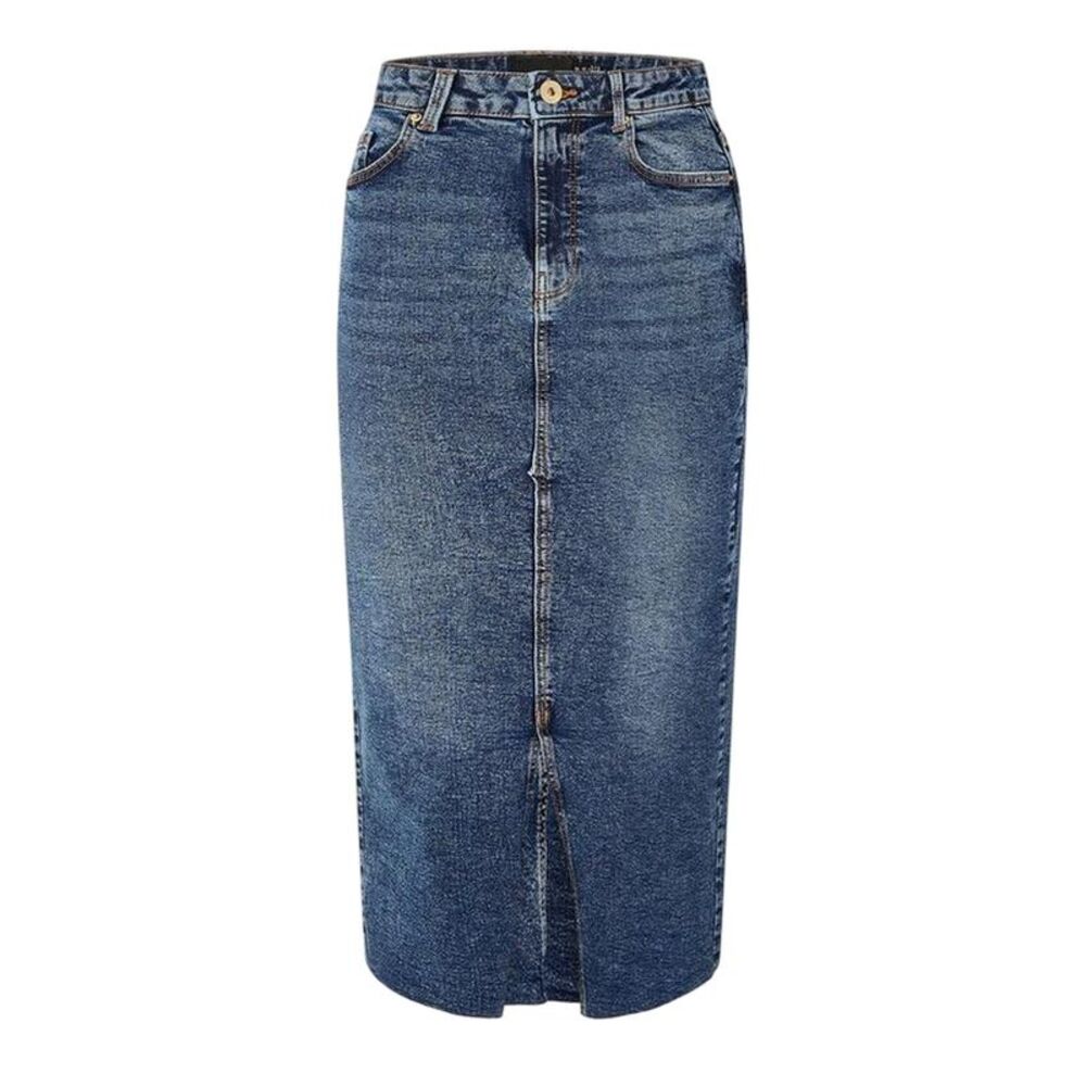 Pieces Womens/Ladies Denim Pencil Skirt / Blue Denim